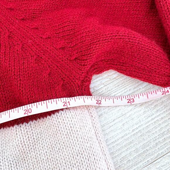 Alpine Swiss Club Switzerland Merino Wool Zip‎ Front Sweater | Red XL - Picture 9 of 10